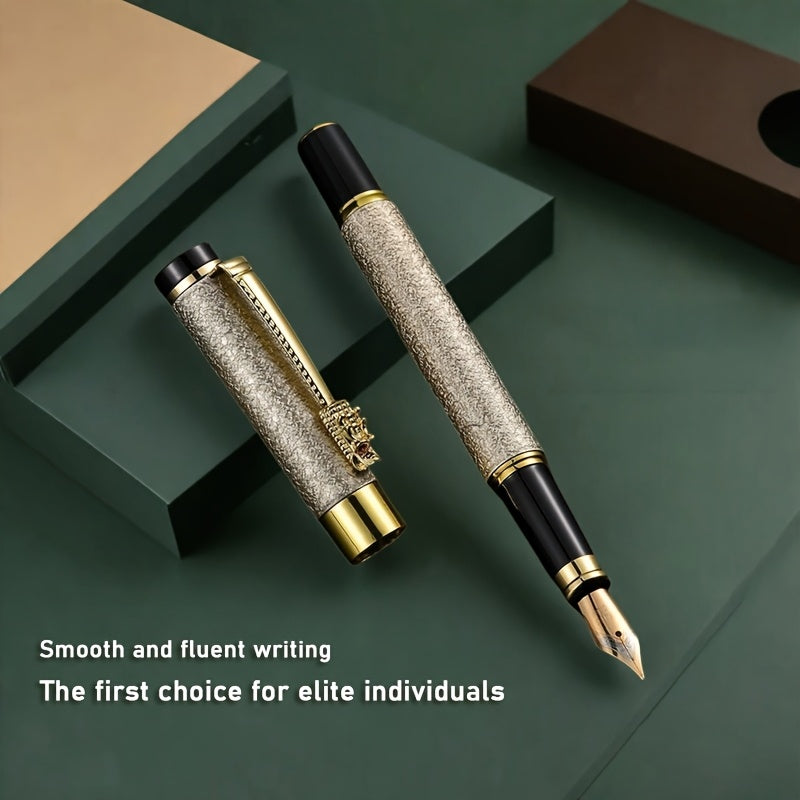 Pluma Estilográfica Dorada+Tinta Negocios Calidad